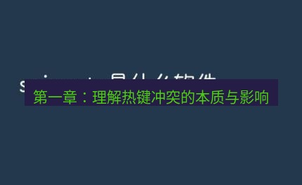 snipaste 第一章：理解热键冲突的本质与影响