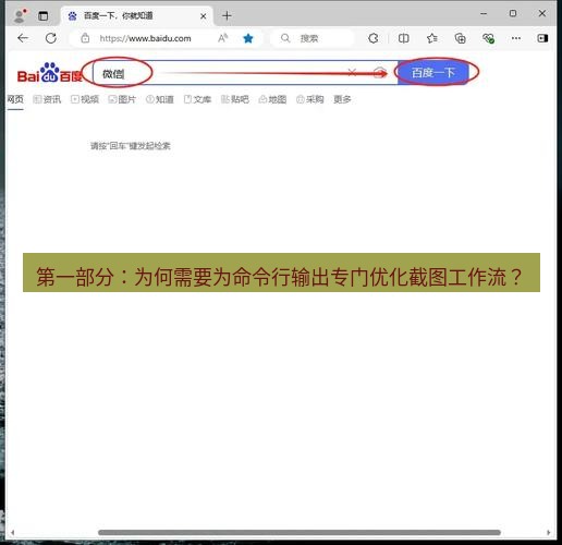 截图软件 第一部分：为何需要为命令行输出专门优化截图工作流？