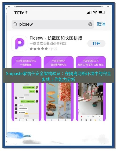 截图软件 Snipaste零信任安全架构验证：在隔离网络环境中的完全离线工作能力分析