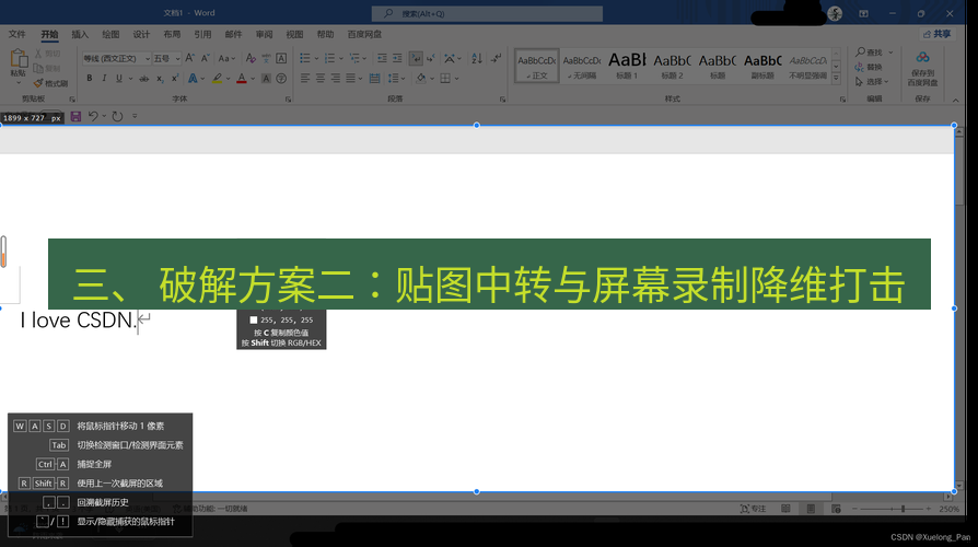 snipaste 三、 破解方案二：贴图中转与屏幕录制降维打击
