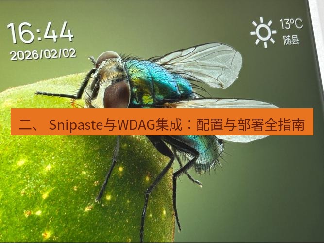 snipaste 二、 Snipaste与WDAG集成：配置与部署全指南