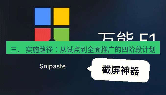 snipaste 三、 实施路径：从试点到全面推广的四阶段计划