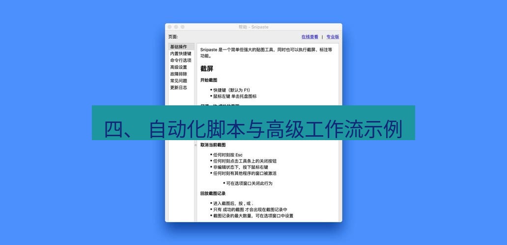 snipaste 四、 自动化脚本与高级工作流示例