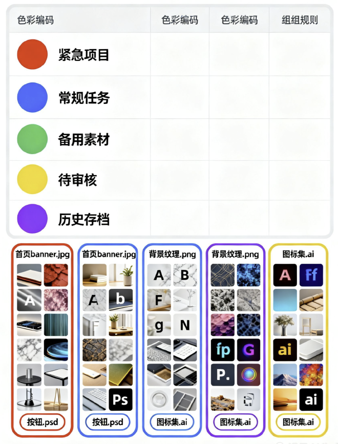 色彩编码-分组管理示例