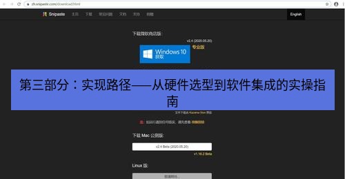 snipaste 第三部分：实现路径——从硬件选型到软件集成的实操指南