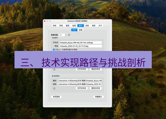 snipaste 三、 技术实现路径与挑战剖析