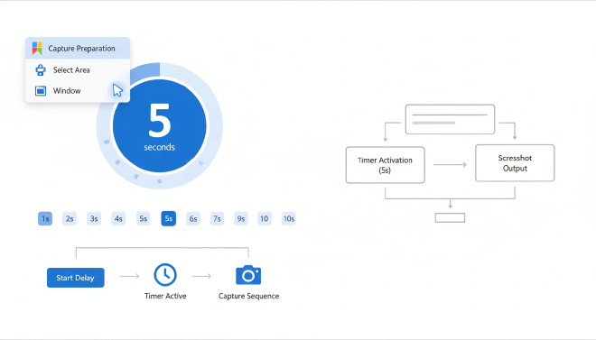 延迟截图功能界面与操作流程